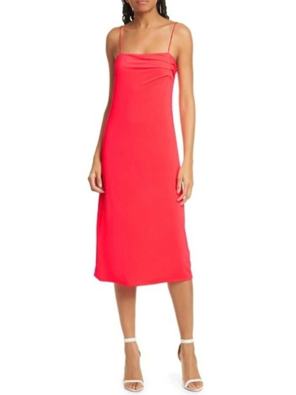 Le Superbe Entourage Jersey Strappy Dress Hot Pink Small